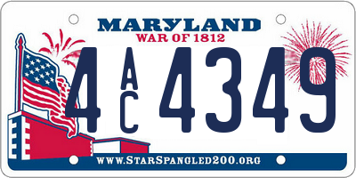 MD license plate 4AC4349