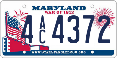 MD license plate 4AC4372
