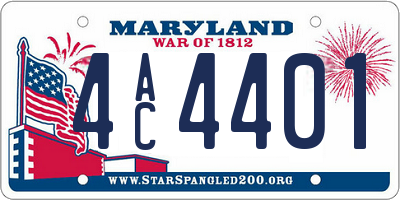 MD license plate 4AC4401
