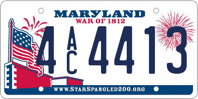 MD license plate 4AC4413
