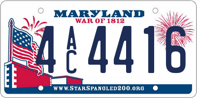 MD license plate 4AC4416