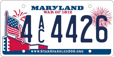 MD license plate 4AC4426