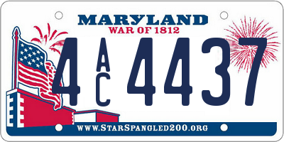 MD license plate 4AC4437