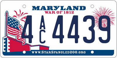 MD license plate 4AC4439