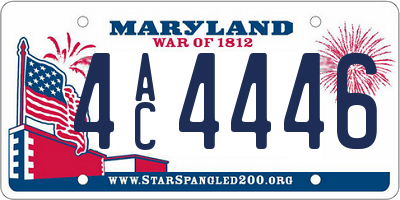 MD license plate 4AC4446