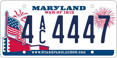 MD license plate 4AC4447