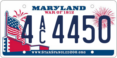 MD license plate 4AC4450