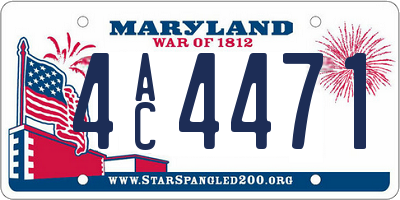 MD license plate 4AC4471