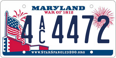 MD license plate 4AC4472