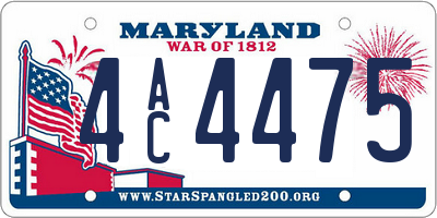 MD license plate 4AC4475