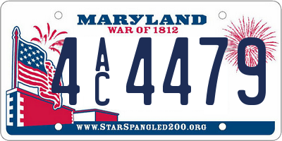 MD license plate 4AC4479