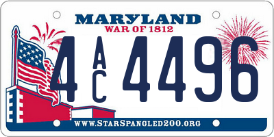 MD license plate 4AC4496