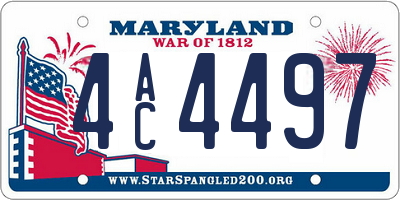 MD license plate 4AC4497