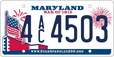 MD license plate 4AC4503