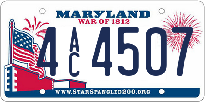 MD license plate 4AC4507