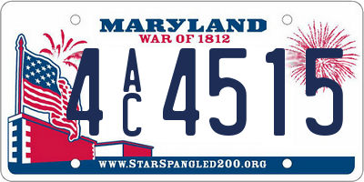 MD license plate 4AC4515