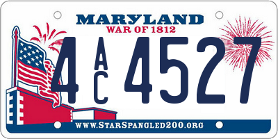 MD license plate 4AC4527