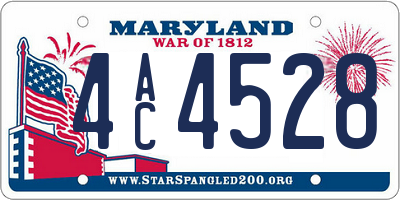 MD license plate 4AC4528