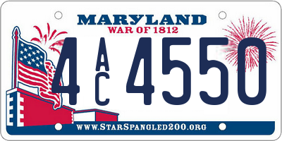 MD license plate 4AC4550