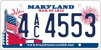 MD license plate 4AC4553