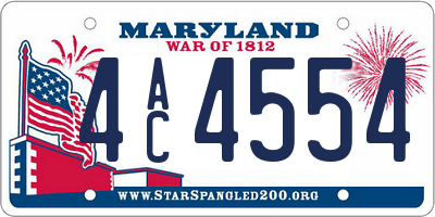 MD license plate 4AC4554