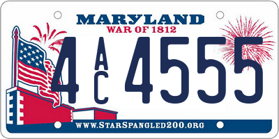 MD license plate 4AC4555