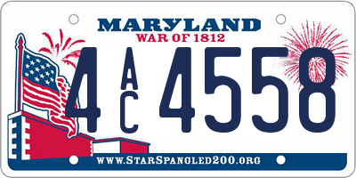 MD license plate 4AC4558
