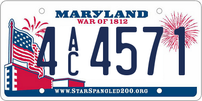 MD license plate 4AC4571