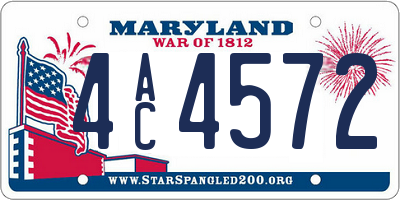 MD license plate 4AC4572