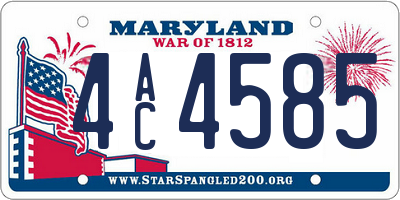 MD license plate 4AC4585