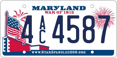 MD license plate 4AC4587