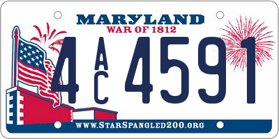 MD license plate 4AC4591