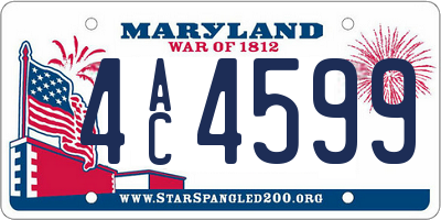 MD license plate 4AC4599