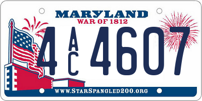 MD license plate 4AC4607