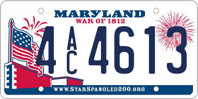 MD license plate 4AC4613