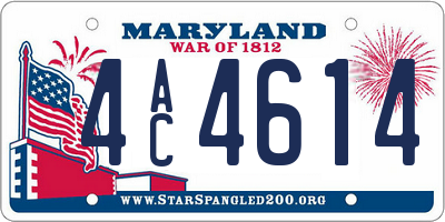 MD license plate 4AC4614