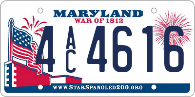 MD license plate 4AC4616