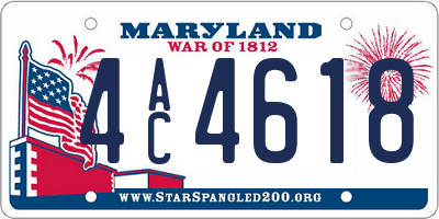 MD license plate 4AC4618