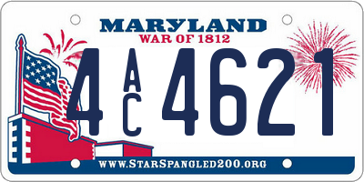 MD license plate 4AC4621