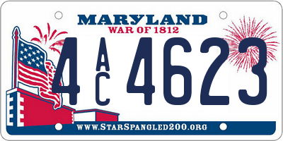 MD license plate 4AC4623