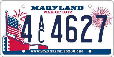 MD license plate 4AC4627