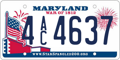 MD license plate 4AC4637
