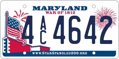 MD license plate 4AC4642