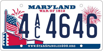 MD license plate 4AC4646