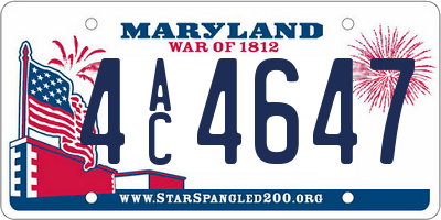 MD license plate 4AC4647