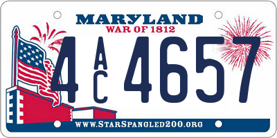 MD license plate 4AC4657