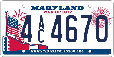 MD license plate 4AC4670