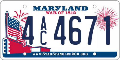 MD license plate 4AC4671
