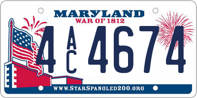 MD license plate 4AC4674