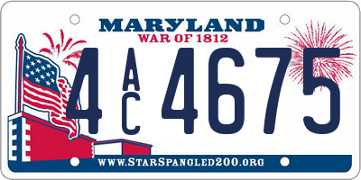 MD license plate 4AC4675